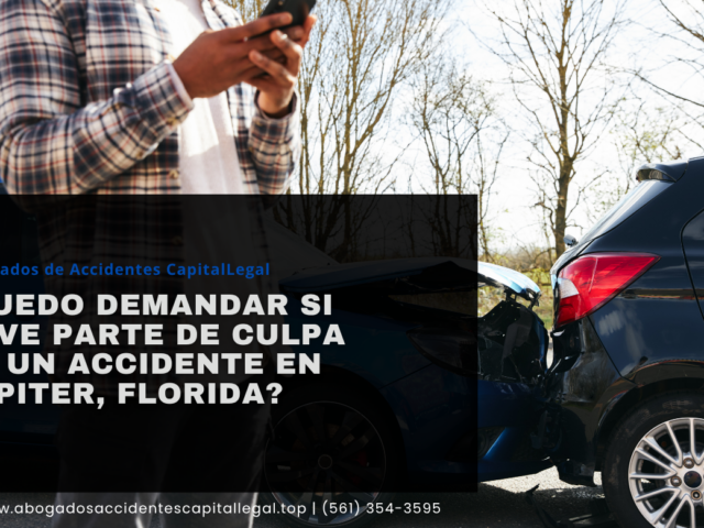 ¿Puedo demandar si tuve parte de culpa en un accidente en Jupiter, Florida?